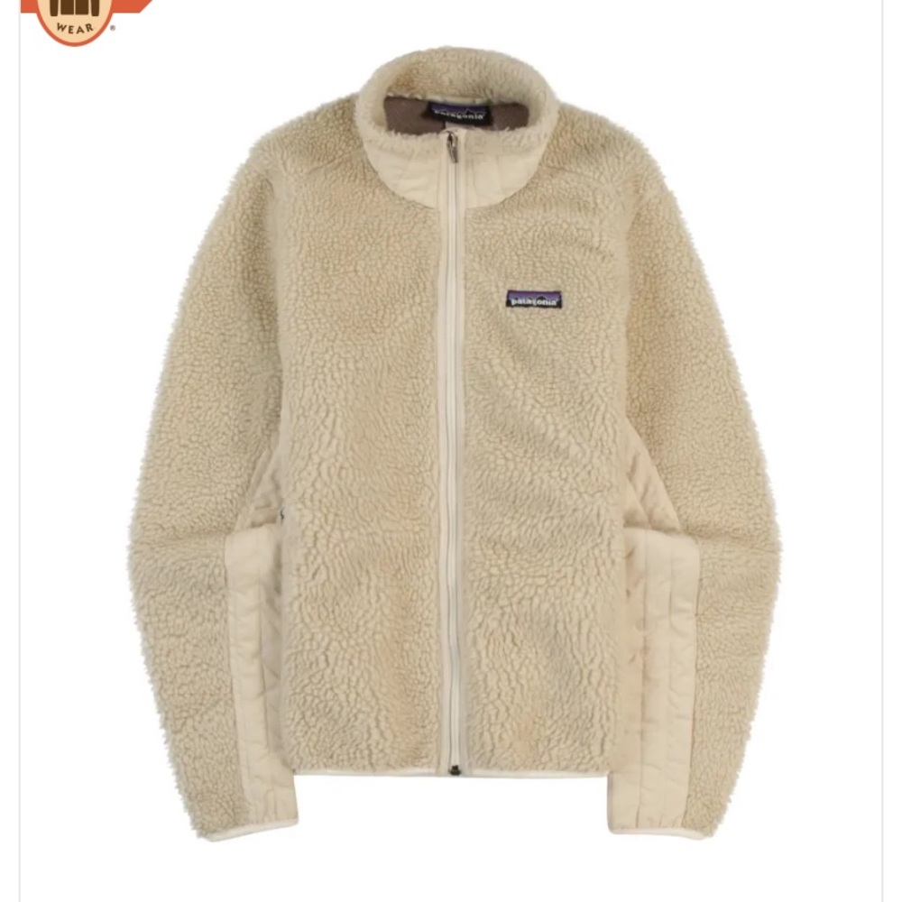 Patagonia Classic Retro-X Jacket Synchilla Vintage Women’s Size S Natural White